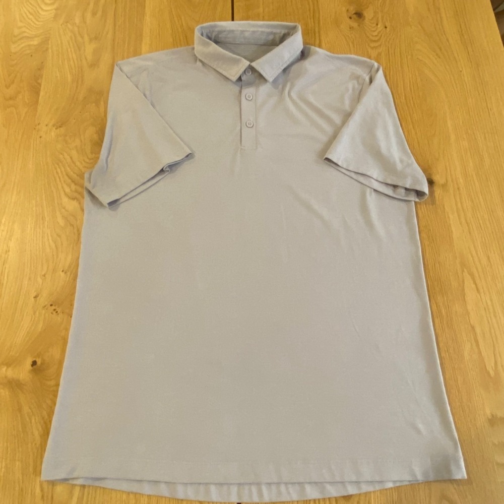 Lululemon Men's Tech Polo Short Sleeve Shirt, L, Grey